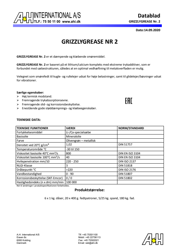 

Grizzly Grease Nr 2

